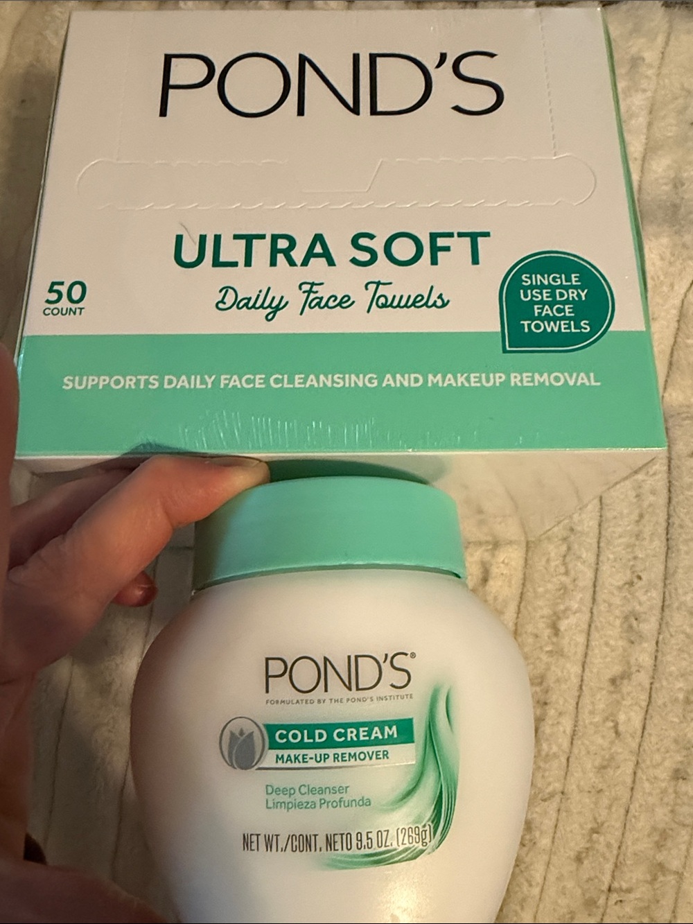 Ultra Soft Mint Daily Face Towels & Cold Cream Makeup Remover